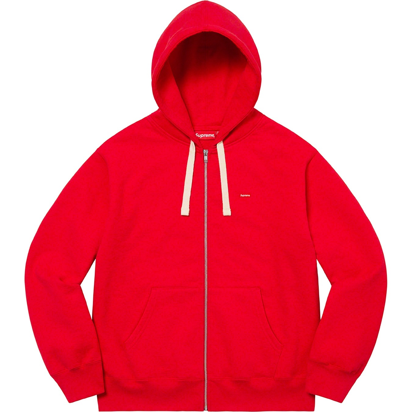 Small Box Drawcord Zip Up Hooded Sweatshirt view 5